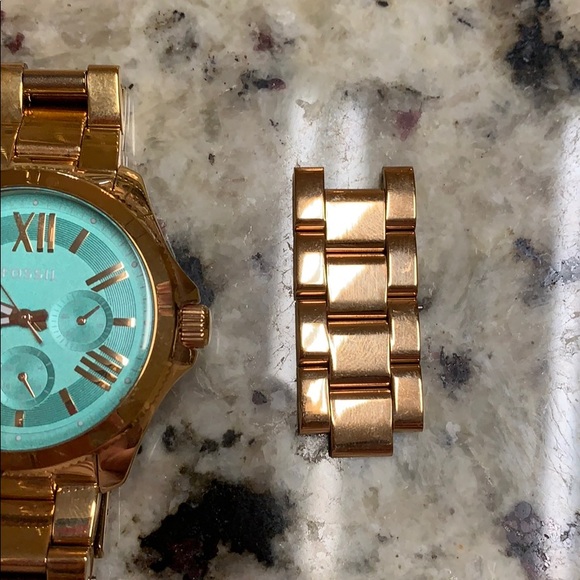 Fossil Cecile Rose Gold Mint Dial Watch - Picture 6 of 6